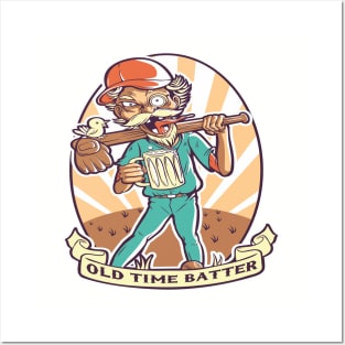 OLD TIME BATTER Posters and Art